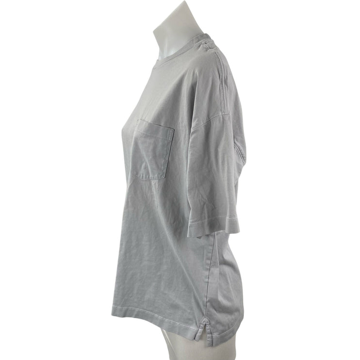 Banana Republic Women's Gray Short Sleeve Crewneck Pocket T Shirt Tee Top Size S