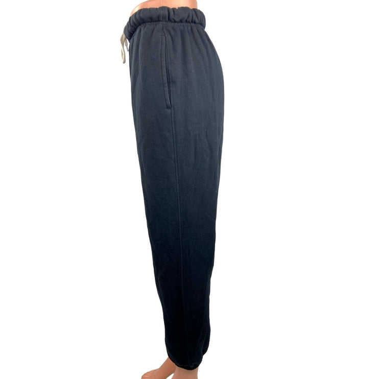 Old Navy Black Fleece Drawstring Pockets Activewear Pull On Sweatpants Jogger S