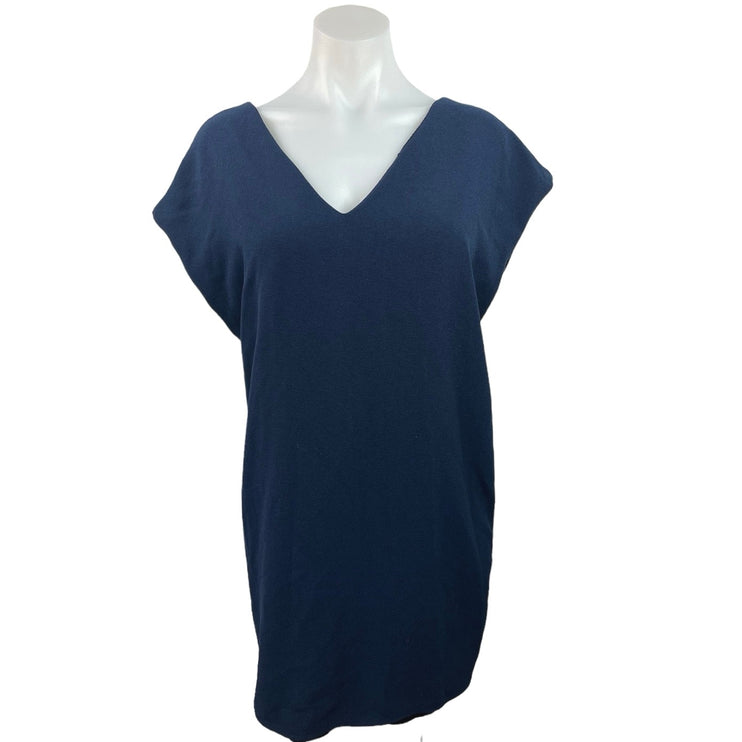 Slate & Willow Women's Blue Cap Sleeves with Back Cutout Lexi Shift Dress Size M