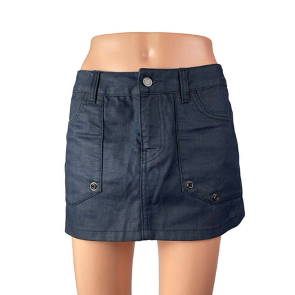 Zadig & Voltaire Women's Blue Dark Wash Straight Pencil Mini Denim Jean Skirt 38