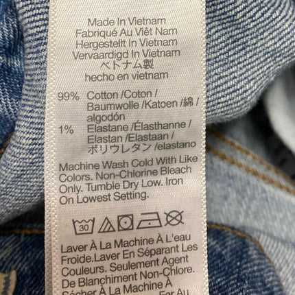 Madewell Perfect Vintage Blue High Waist Frayed Crop Straight Leg Denim Jeans 27