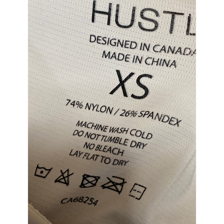 HUSTL White Halter Sleeveless Yoga Athletic Activewear Tank Sports Bra Top Sz XS