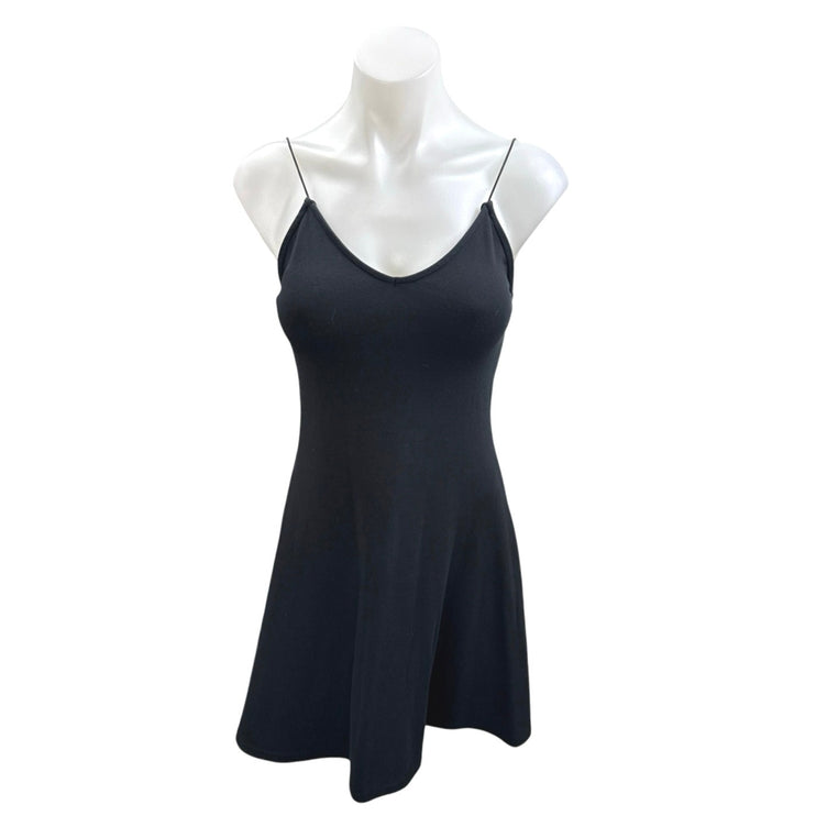 Angie Black Sleeveless Scoop Neck Cami Camisole Skater A Line Mini Dress Size S