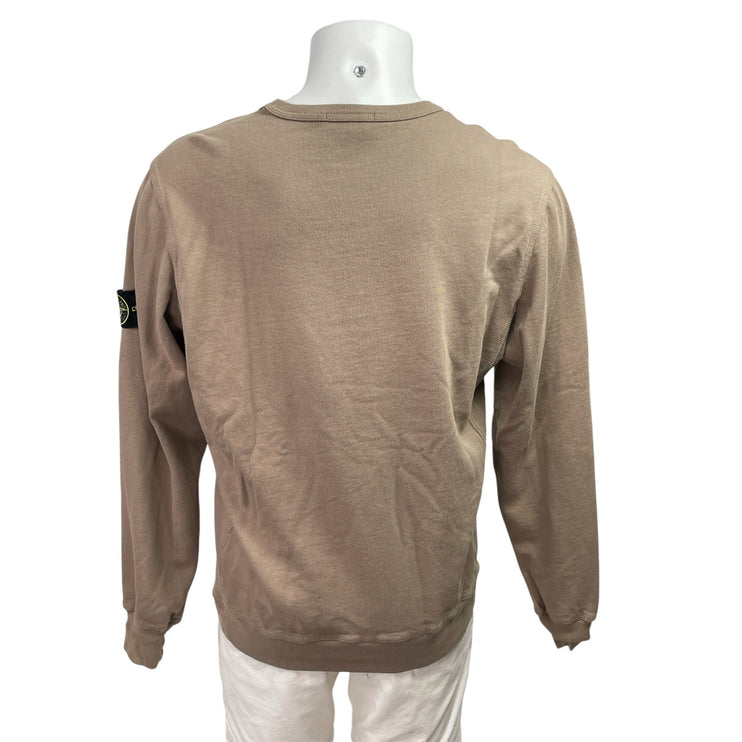 Stone Island Men's Beige Long Sleeve Crew Neck Knit Sweatshirt Sweater Top XL