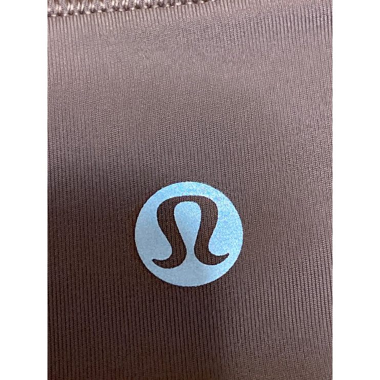 Lululemon Energy Brown High Neck Strappy Yoga Athletic Sports Bra Crop Top Sz 4