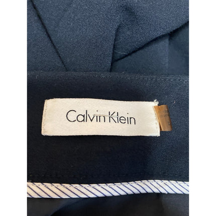 Calvin Klein Women's Black Zipper Fitted Knee-Length Straight Pencil Skirt Sz 4