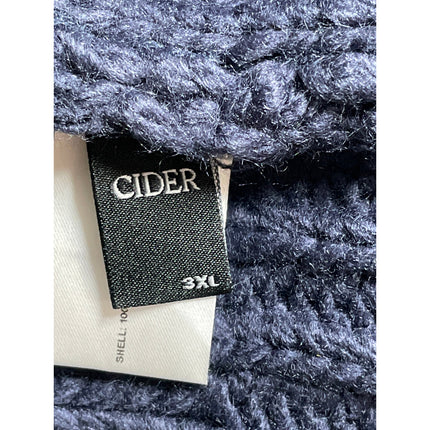 Cider Women Navy Blue Pink Ribbon Bow Braid Coquette Long Sleeve Sweater Top 3XL