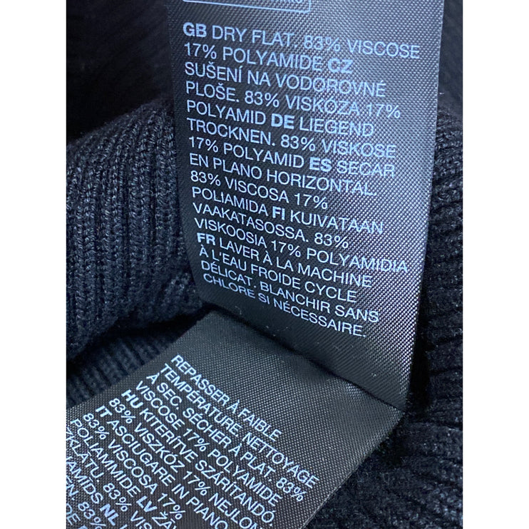 & Other Stories Women's Black Sweetheart Ribbed Knit Sweater Blouse Top Size S