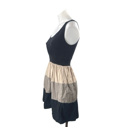 BeBop Womens Color Block Tiered Sleeveless Mini Tank Skater Flare A-Line Dress S
