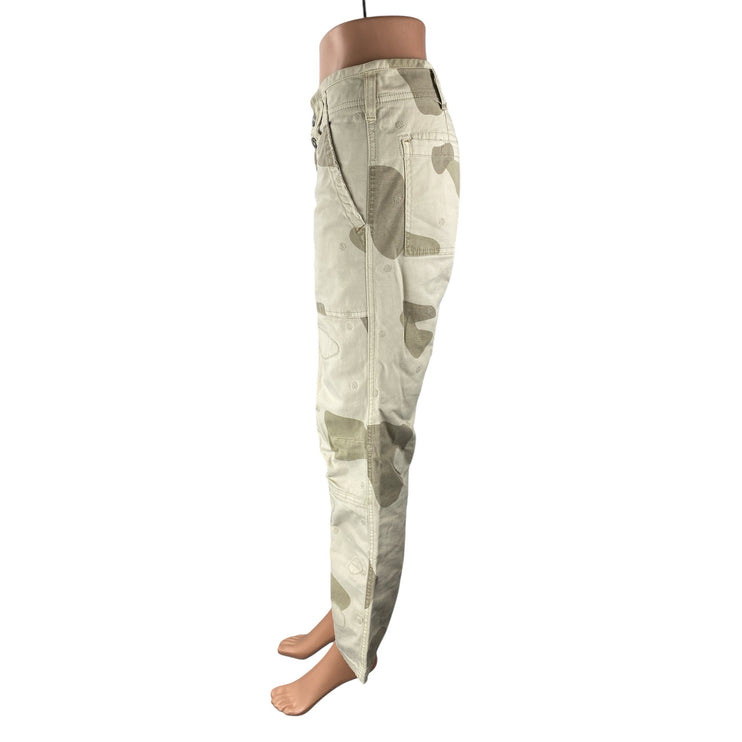 Anthropologie The Wanderer Beige Khaki Army Military Straight Trousers Pants 27