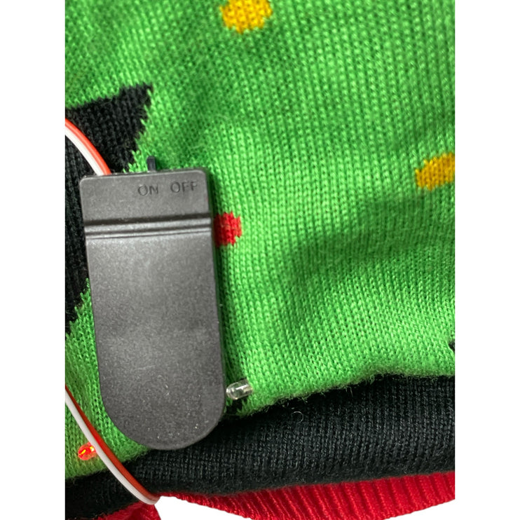 Tipsy Elves Women's Light Up Christmas Holiday Print Long Sleeve Sweater Top M