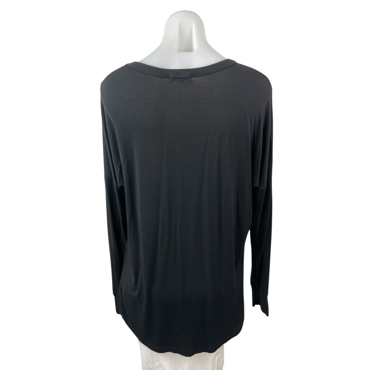 LNA Ashley Jane Cold Shoulder Crew Neck Long Sleeve Slim T-Shirt Blouse Top Sz S