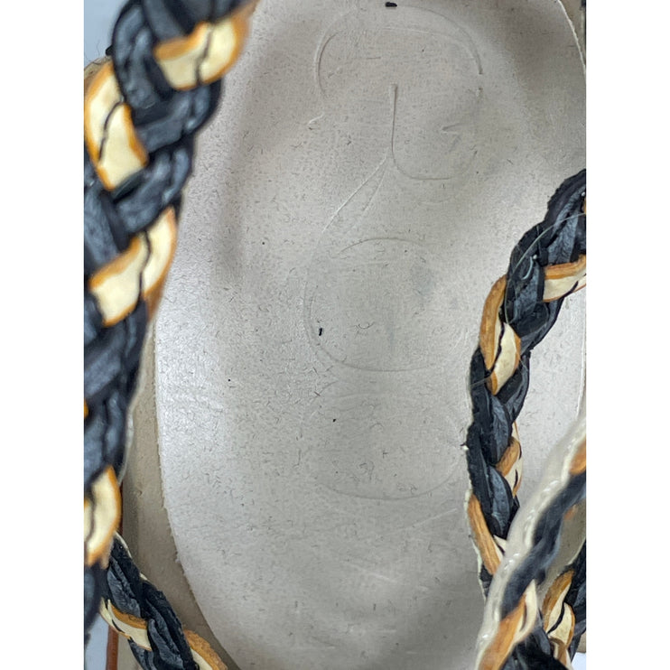 Groove Addison Women's Braided Lace Up Straps Block Heels Strappy Sandals Sz 8.5