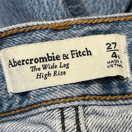 Abercrombie & Fitch The Wide Leg High Rise Women's Blue Denim Jeans Size 27/4