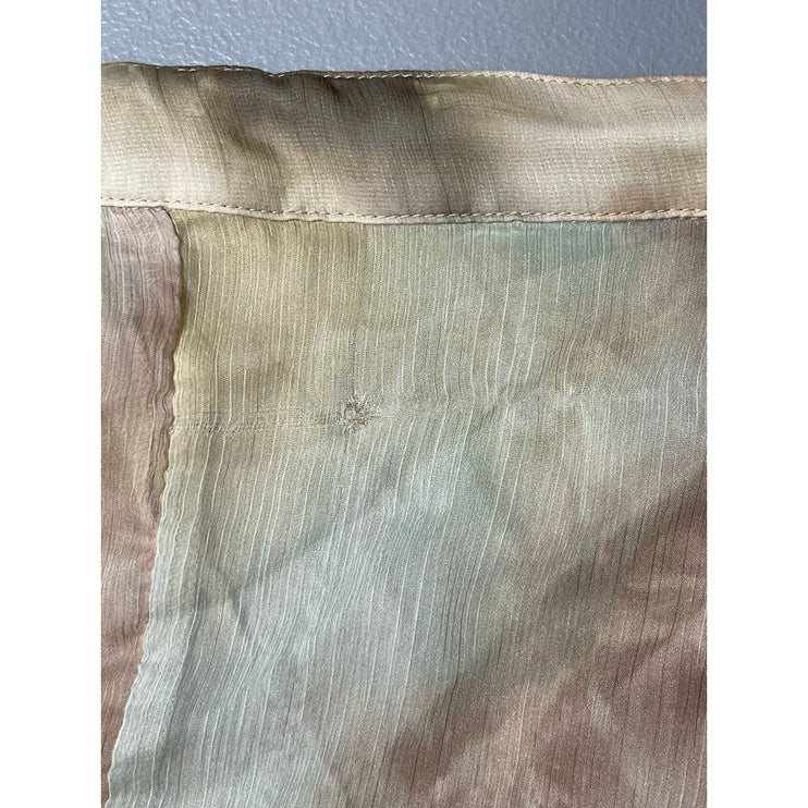 Allison Womens Multicolor Tie Dye Chiffon Asymmetric Ruffles Midi Wrap Skirt S/P