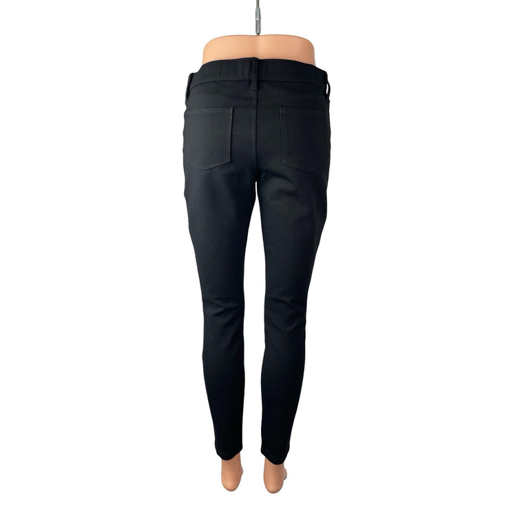 J.Crew Gigi Women's Black Mid Rise Elastic Waist Skinny Trousers Dress Pants 4
