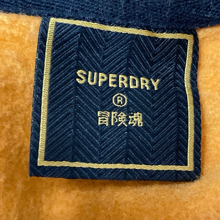Superdry Men's Orange Bare Bones Fleece Long Sleeve Crewneck Sweatshirt Top L