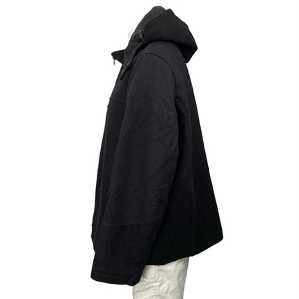 Tahari Men's Black Wool Detachable Hood Hoodie Full Zip Waterproof Jacket Sz XXL