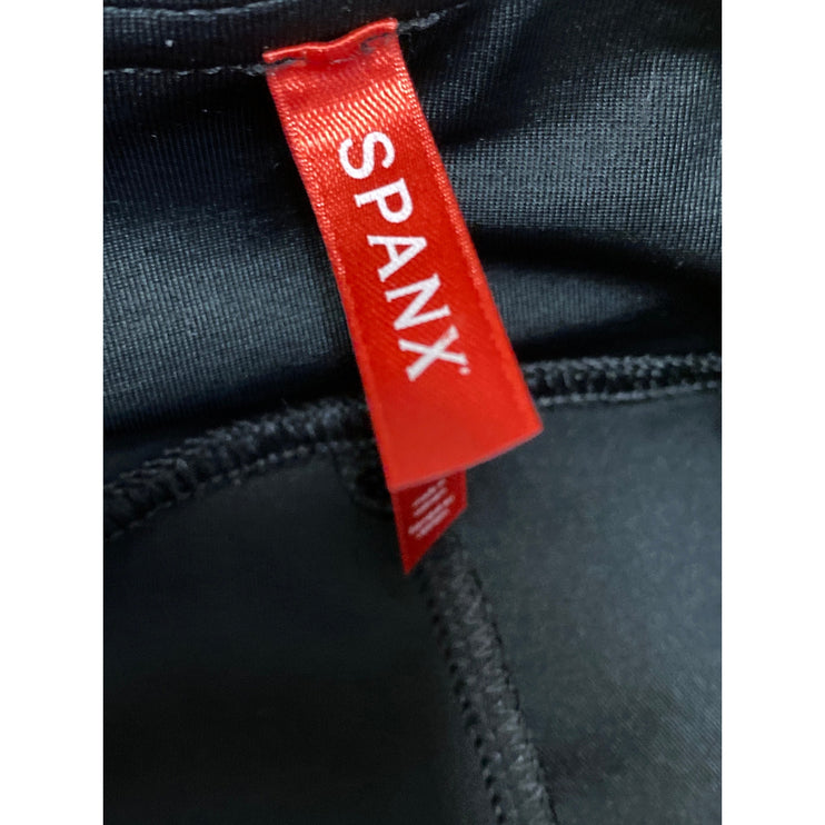 Spanx Womens Black Faux Leather Vegan High Waisted Leggings Casual Pants Size S