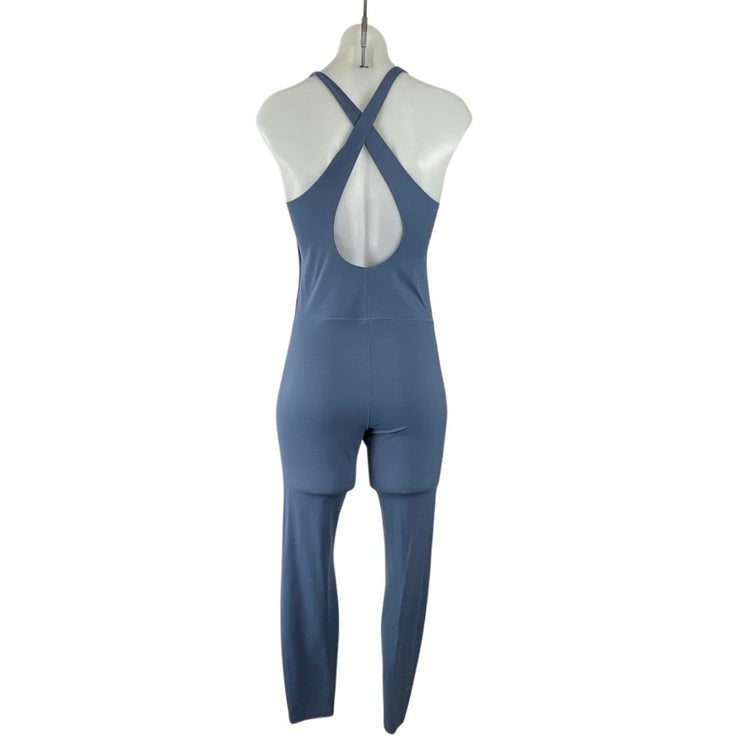Greyson Tika Blue Sleeveless Yoga Gym Athletic Activewear Tank Romper Jumpsuit S