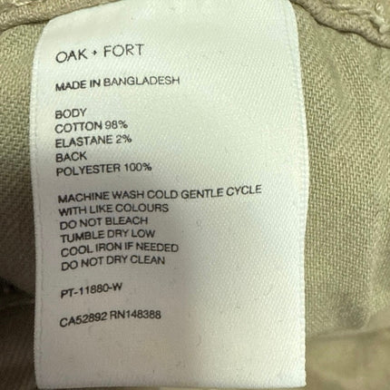 Oak + Fort Double Faced Beige High Rise Wide Leg Drawcord Baggy Trousers Pants 4