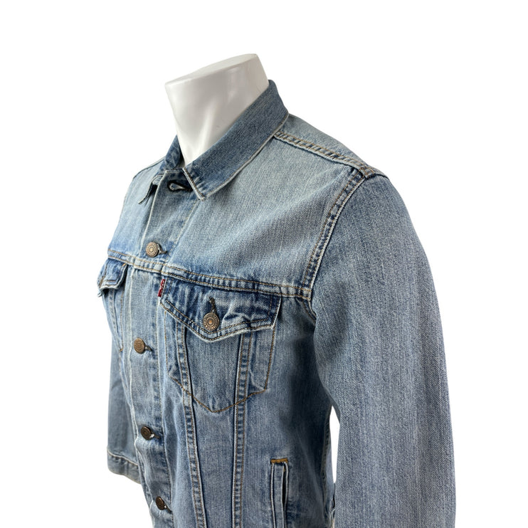 Levi's Mens Blue Long Sleeve Button Down Pocket Trucker Denim Jean Jacket Size M