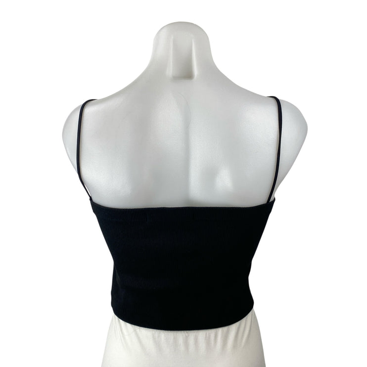 The Ilma Ilinor Women's Faux Vegan Leather Sleeveless V Neck Camisole Tank Top S