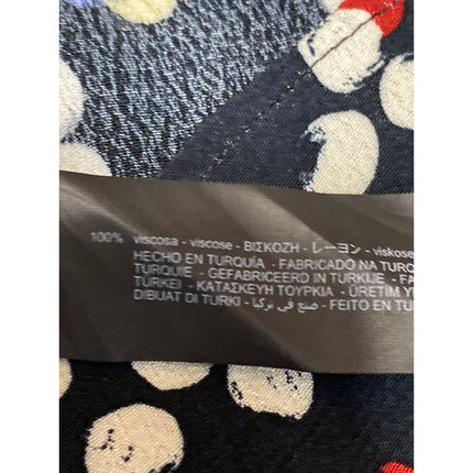 Zara Black Multicolor Dots Spotted Long Sleeve Tie Waist A Line Maxi Dress Sz S