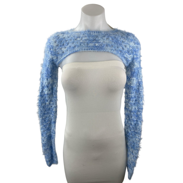 NEW Urban Outfitters Whitney Fuzzy Knit Long Sleeve Shrug Bolero Sweater Top S