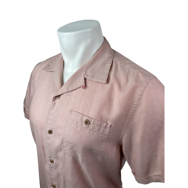 Ted Baker Men's Pink Chest Pocket Short Sleeve Button Down Shirt Top Size M