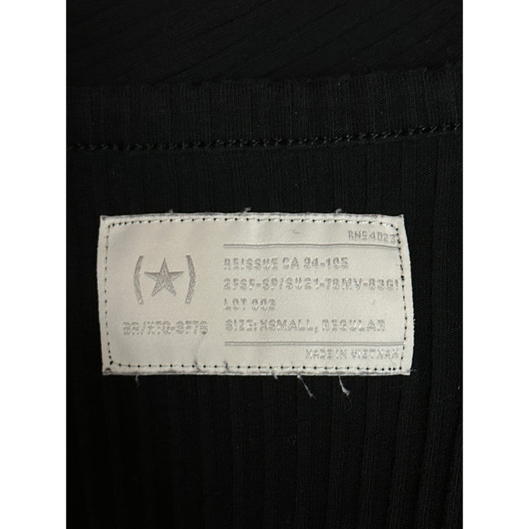Banana Republic Heritage Black Sleeveless Knit Henley Bodycon Midi Dress XS