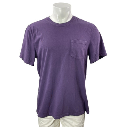 J.Crew Vintage Jersey Mens Purple Relaxed Pocket Crewneck T Shirt Tee Top Size L
