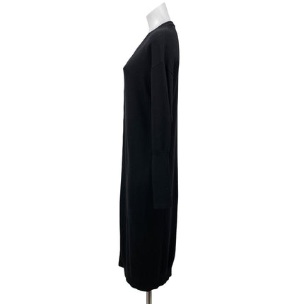 Aritzia Wilfred Utopia 100% Merino Wool Black Long Sleeves Sweater Dress Size XS