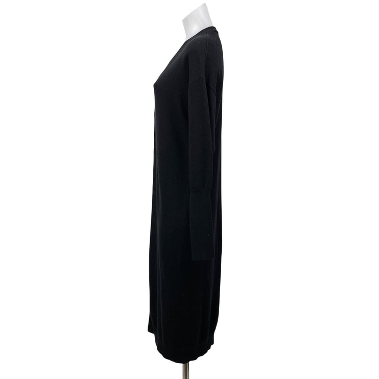 Aritzia Wilfred Utopia 100% Merino Wool Black Long Sleeves Sweater Dress Size XS