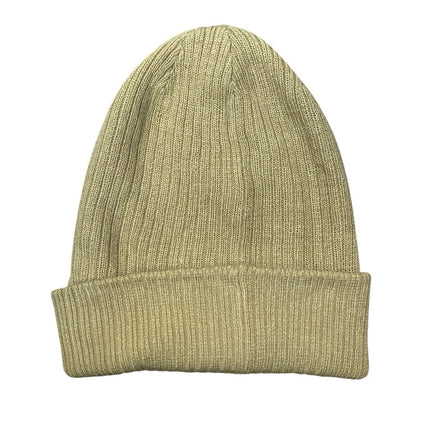 Aritzia Sunday Best Womens Brown Rib Knit Cuffed Fold Up Beanie Cap Hat One Size