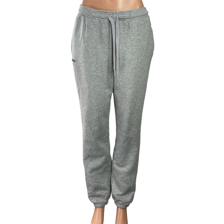 Lacoste Sport Gray Drawstring High Waisted Jogger Jogging Sweat Track Pants Sz L