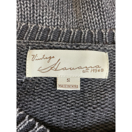 Vintage Havana Women's Gray Distressed Hem Boxy Crop Sweatshirt Sweater Top Sz S