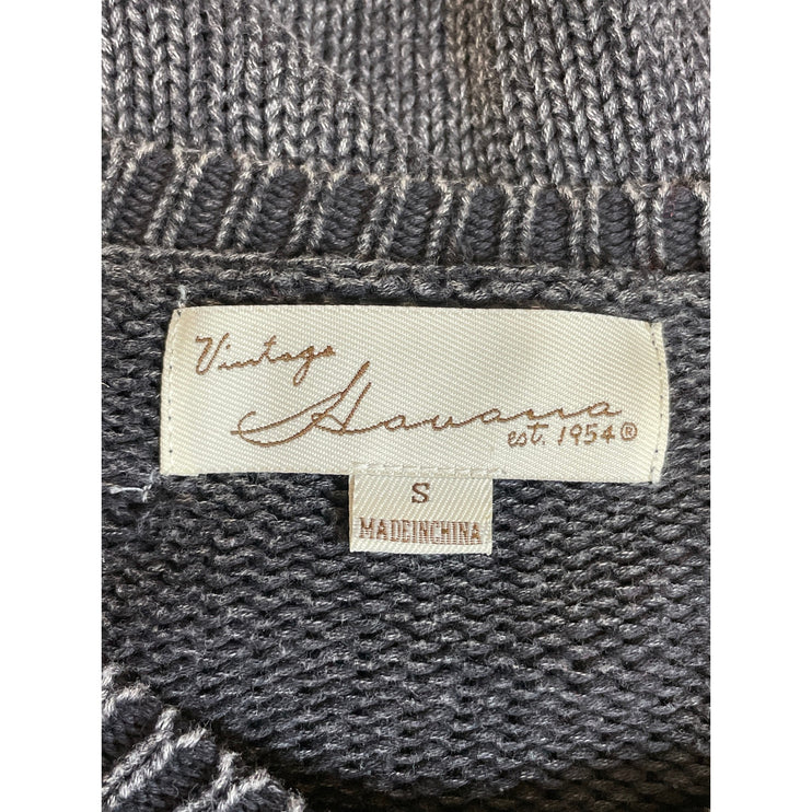 Vintage Havana Women's Gray Distressed Hem Boxy Crop Sweatshirt Sweater Top Sz S