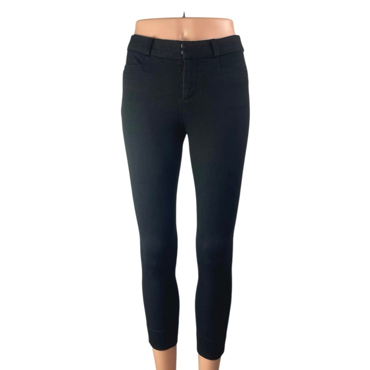 Banana Republic Sloan Women's Black Mid Rise Skinny Crop Trousers Pants Size 00
