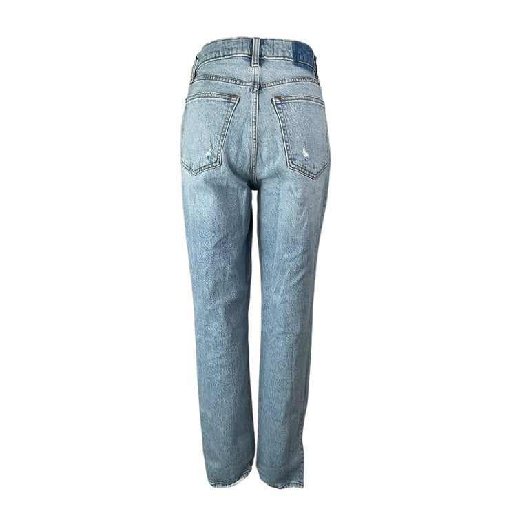 Abercrombie & Fitch The 90s Straight Ultra High Rise Blue Denim Jeans Size 28