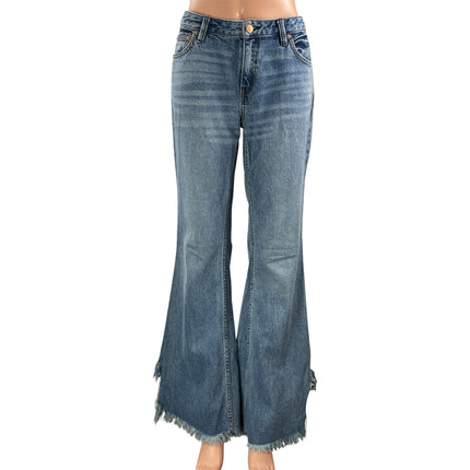 Free People We The Free Women's Blue Flare Bootcut Bell Bottom Denim Jeans 28