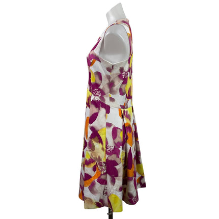 INC International Concepts Multicolor Floral Sleeveless Fit & Flare Mini Dress M