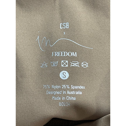 CSB x IM Women's Tan Cinch Yoga Workout Running Athletic Leggings Pants Size S