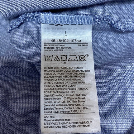 Banana Republic Men's Blue Short Sleeve Core Temp Knit Polo Shirt Top Size L