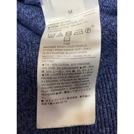 Banana Republic Premium Luxe Yarn Men's Navy Blue Crew Neck Sweater Top Size M
