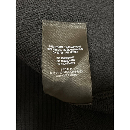 Aritzia Babaton Women's Black Sweetheart Ribbed Knit Pullover Sweater Top Size L