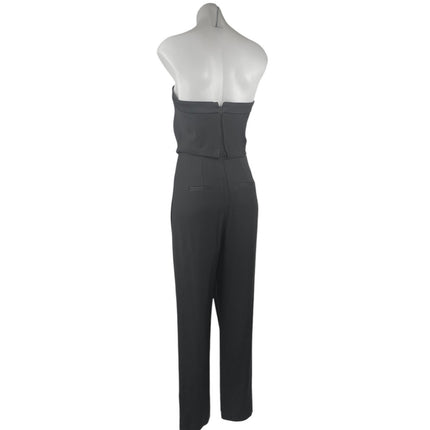Reiss Toni Silk Satin Trimmed Strapless Tube Sleeveless Bandeau Jumpsuit Size 2