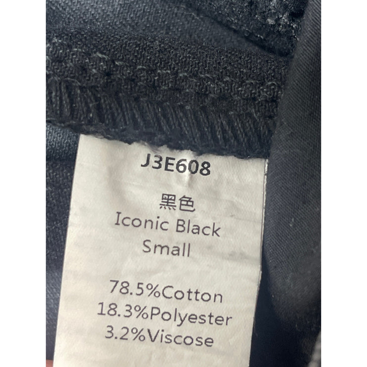 Women's Black High Rise Carrot Barrel Baggy Wide Leg Denim Jeans Pants Size S