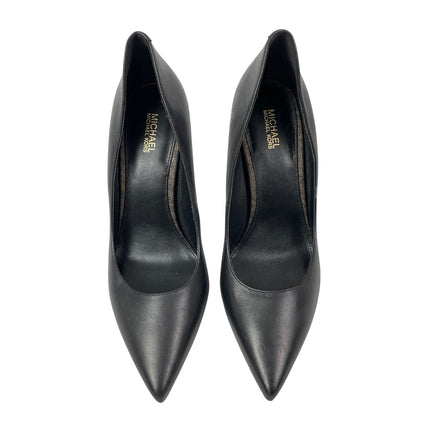 Michael Kors Alina Flex Women's Black Leather Pointed Toe Stiletto Heels Shoes 8