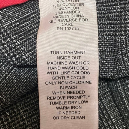 Nanette Lepore Women's Gray Plaid High Waisted Tapered Trousers Pants Size 6